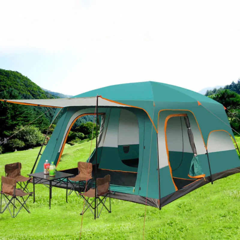 Family Camping Tent - 5-8 Person Double Layer Waterproof Shelter