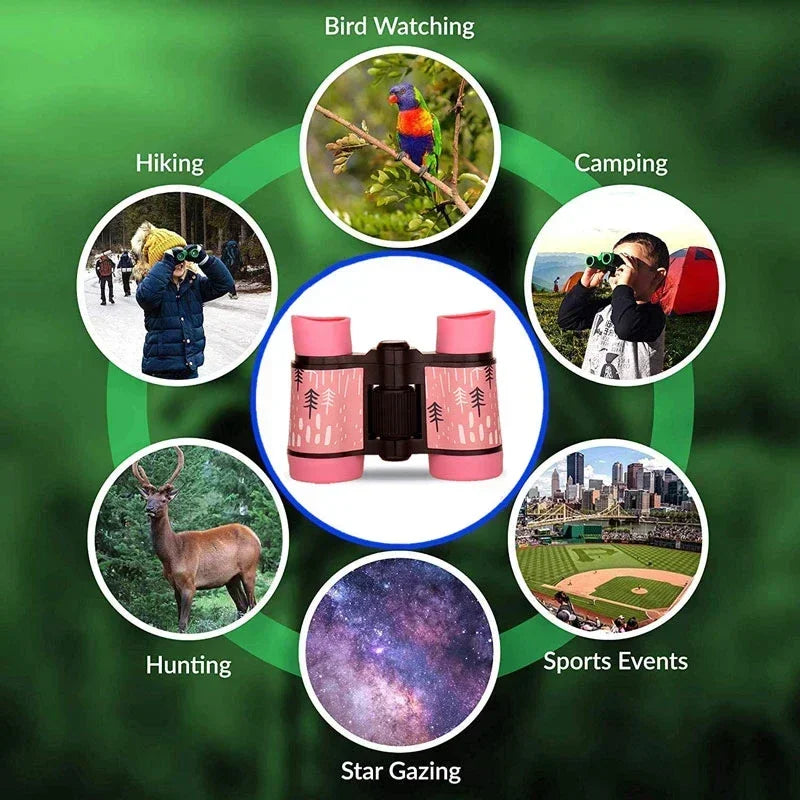 Educational Kids Binoculars 4x30mm - Outdoor Exploration Telescope for Children