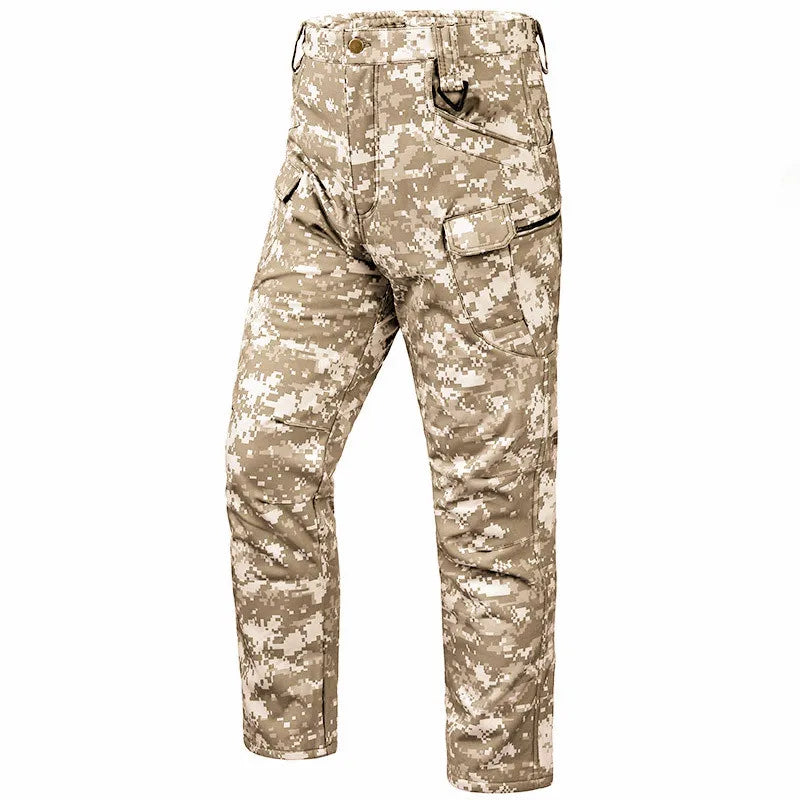 IX7 Tactical Cargo Pants - Winter Fleece Lined Multi-Pocket Waterproof Trousers