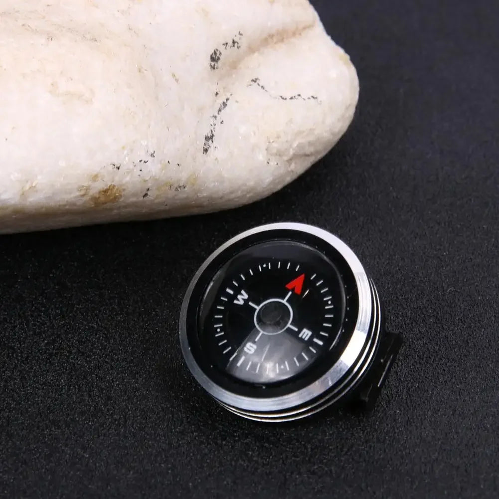 Mini Portable Watch Strap Button Compass for Paracord Bracelet