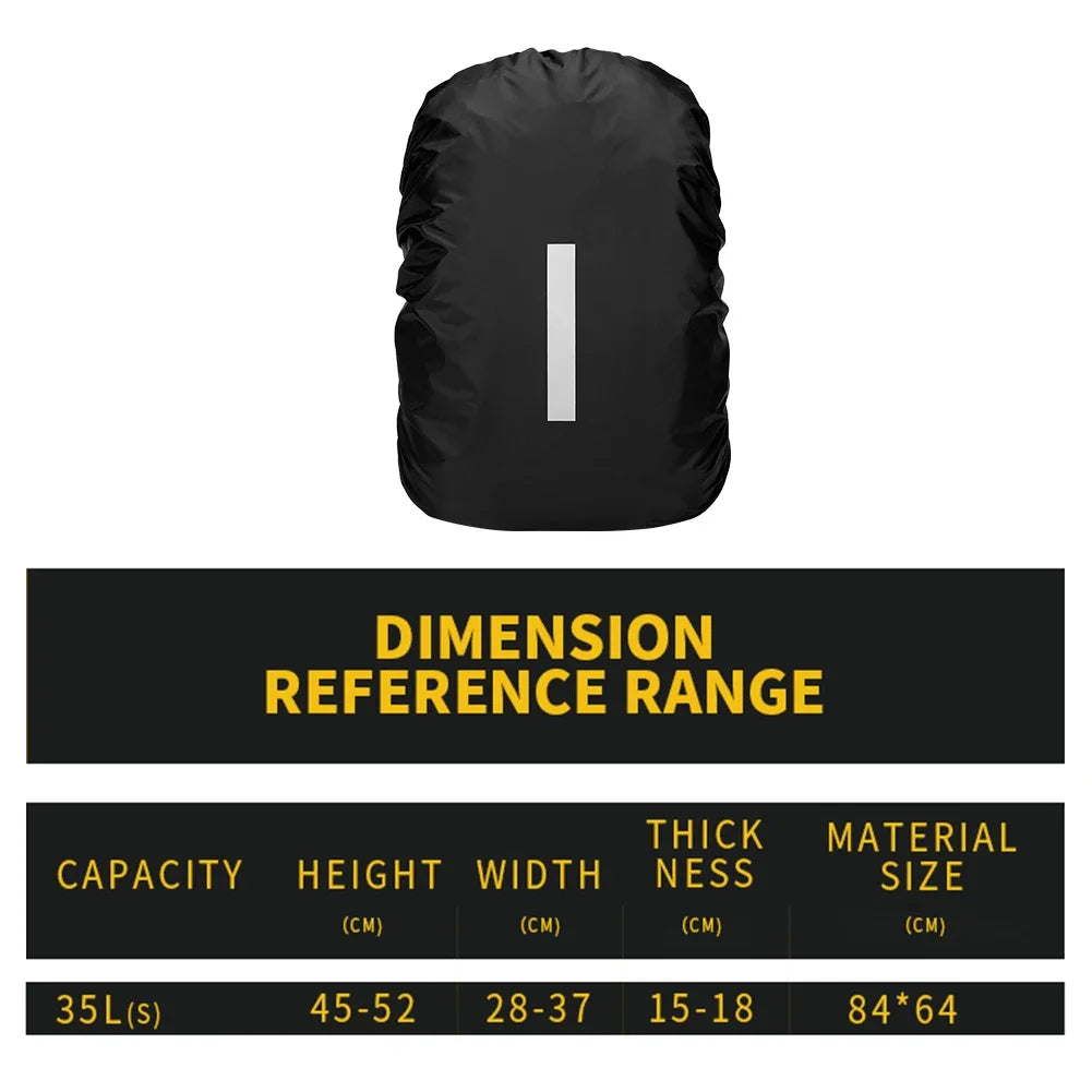 Waterproof Backpack Rain Cover - Ultralight Reflective Shield for Outdoor Travel