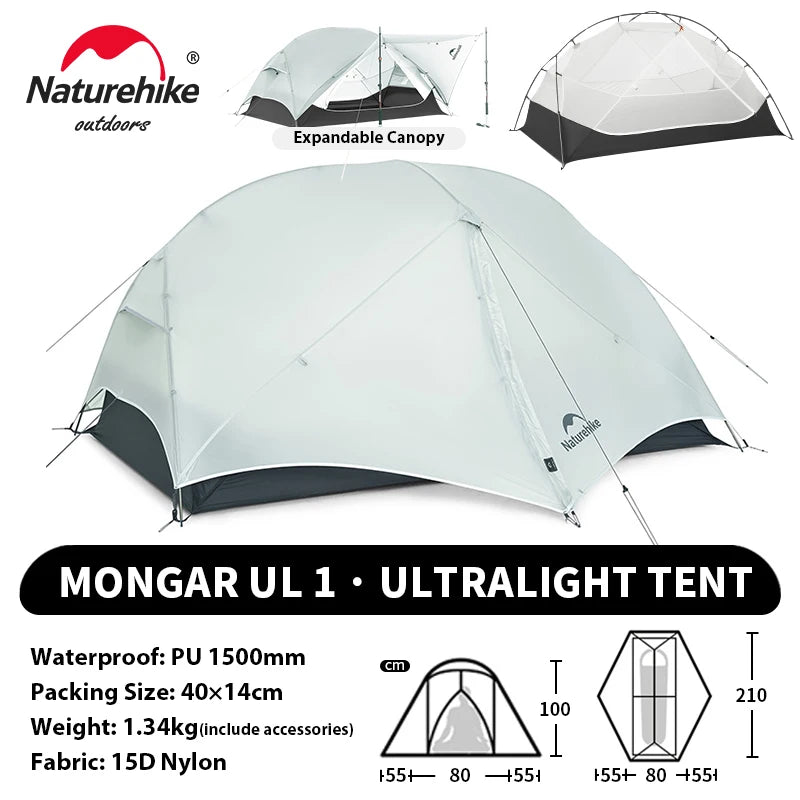 Naturehike Mongar UL PRO 2-Person Ultralight Camping Tent