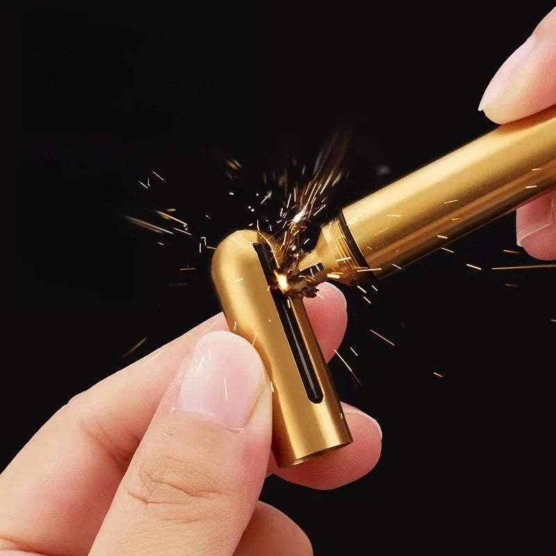 Premium Copper Keychain Lighter with Tobacco Press