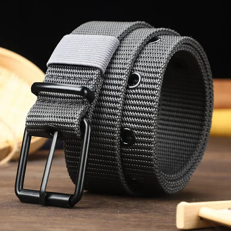 Premium Canvas Tactical Belt - Durable Nylon Weave for Men & Women