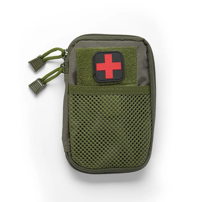 Tactical MOLLE First Aid Kit - Compact Emergency Medical Bag for Outdoor & Survival