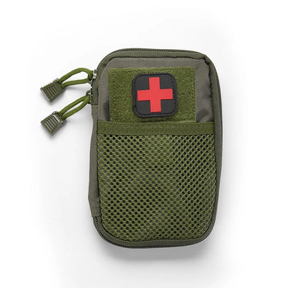 Tactical MOLLE First Aid Kit - Compact Emergency Medical Bag for Outdoor & Survival