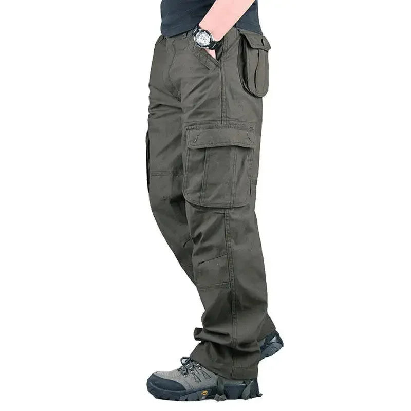 Men's Tactical Cargo Pants - Cotton Outdoor Work Trousers