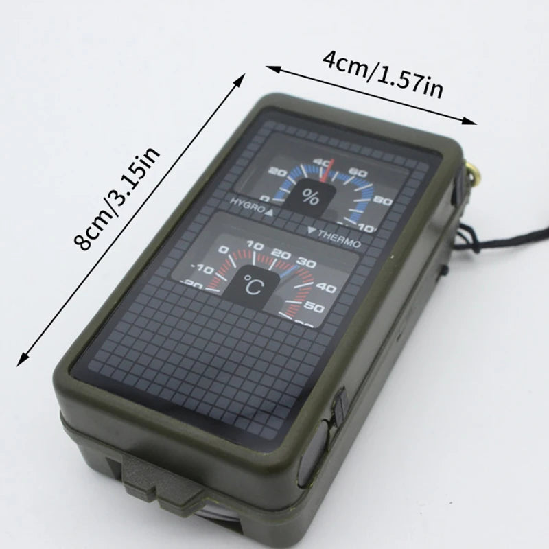 Professional Multi-Function Outdoor Compass with Thermometer & Hygrometer