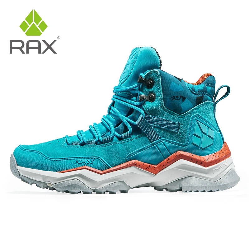 RAX Waterproof Mid-Top Hiking Boots - Men's & Women's Outdoor Trekking Shoes