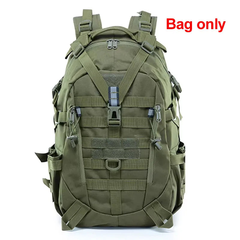 Tactical Camping Backpack - 40L Outdoor Hiking Rucksack with MOLLE System