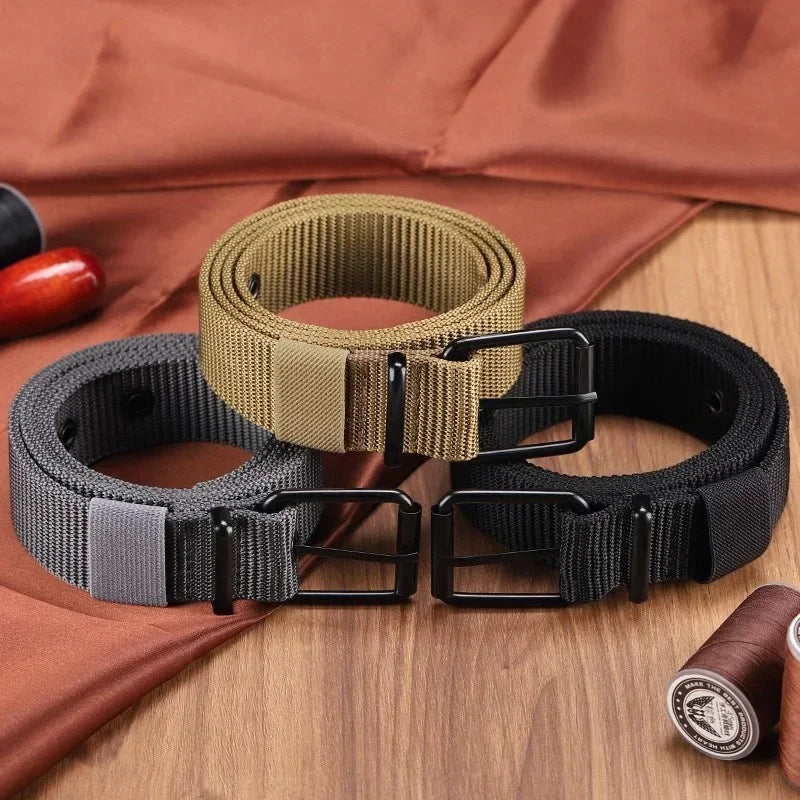 Premium Canvas Tactical Belt - Durable Nylon Weave for Men & Women
