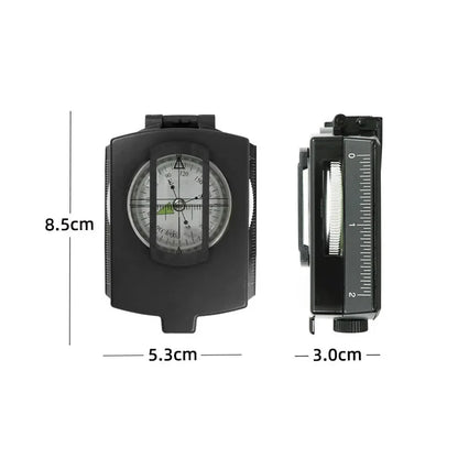 Professional Tactical Survival Compass - High Precision Metal Sight with Luminous Display