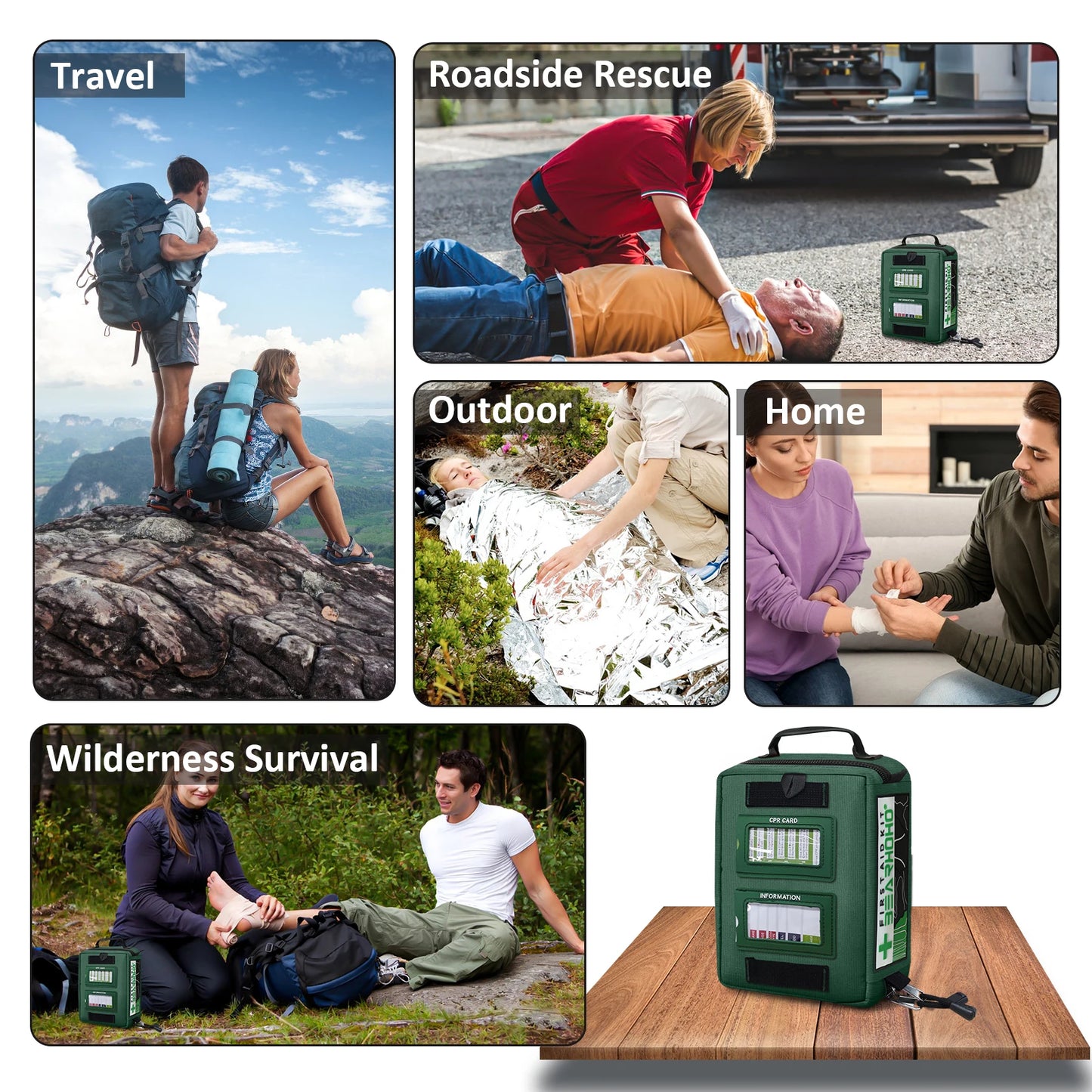 165-Piece Professional First Aid Kit with Emergency Medical Supplies