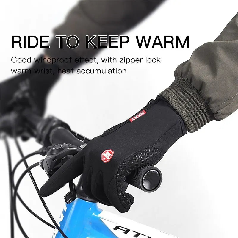 Winter Touchscreen Ski Gloves - Waterproof Thermal Fleece Lined