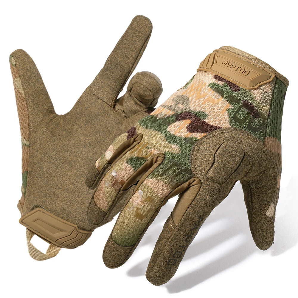 GUMAO Tactical Full Finger Gloves - Touch Screen Compatible Sports Gloves