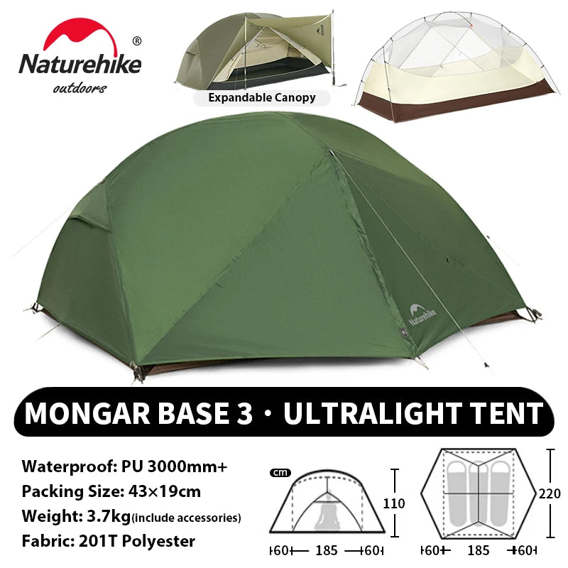 Naturehike Mongar UL PRO 2-Person Ultralight Camping Tent