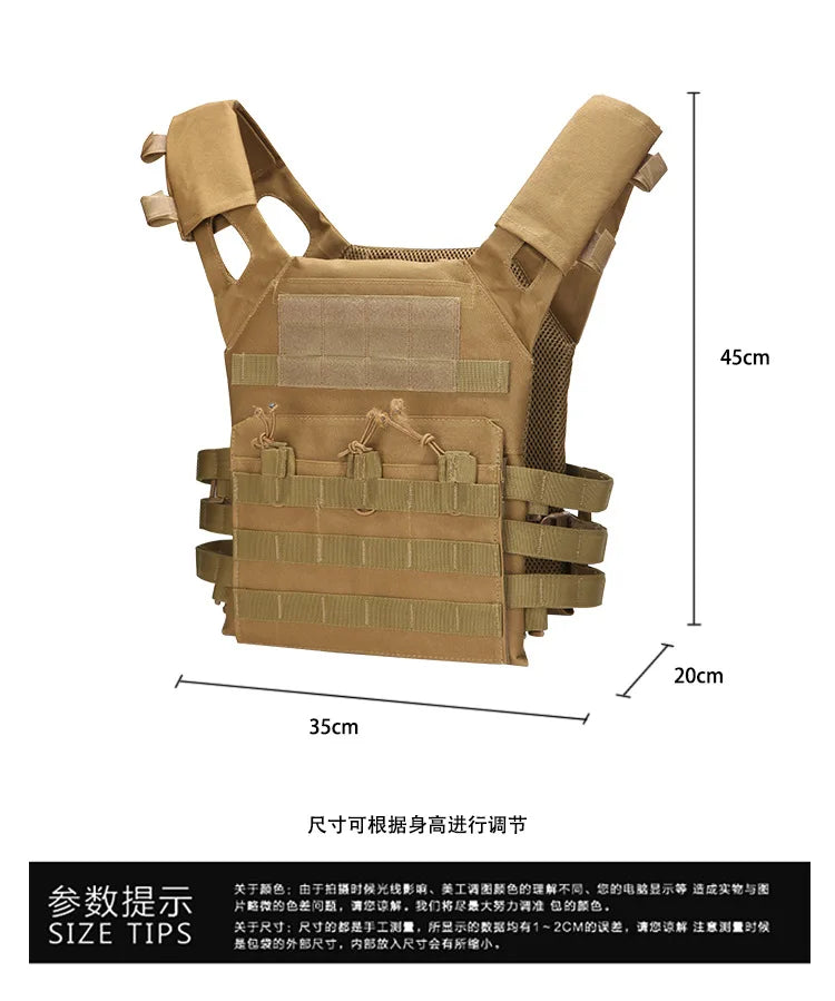 Professional Tactical Vest with MOLLE System - Multi-Function Outdoor Training Equipment
