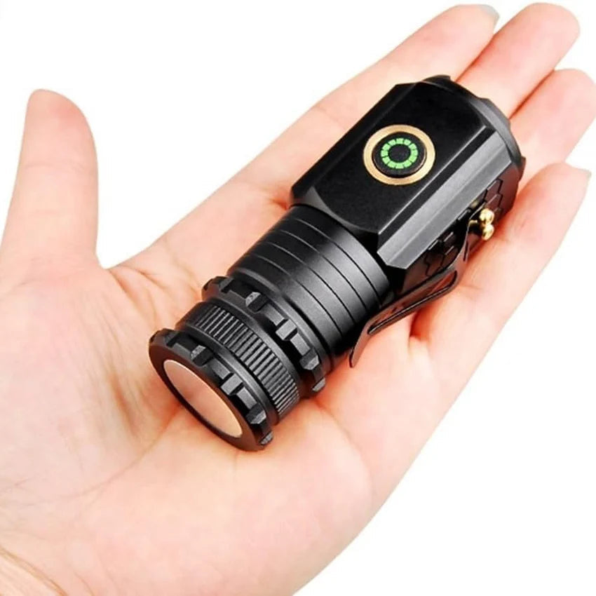 Rechargeable Mini LED Flashlight - 2000 Lumen Waterproof Tactical Torch