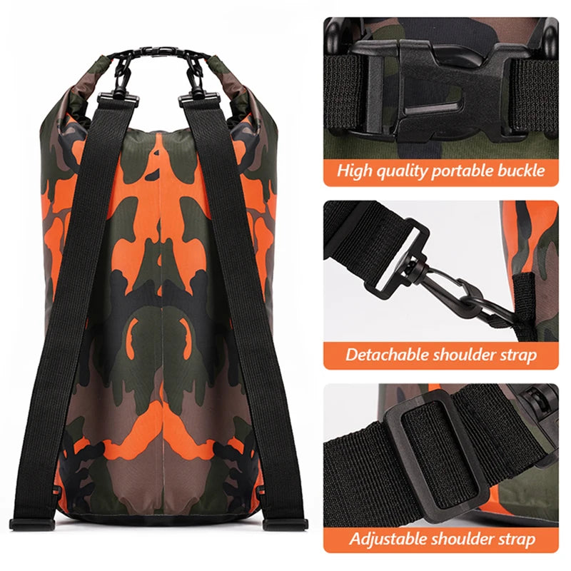 Waterproof Dry Bag Backpack - 30L/15L with Wet Separation Pocket