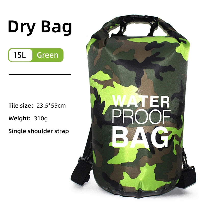 Waterproof Dry Bag Backpack - 30L/15L with Wet Separation Pocket