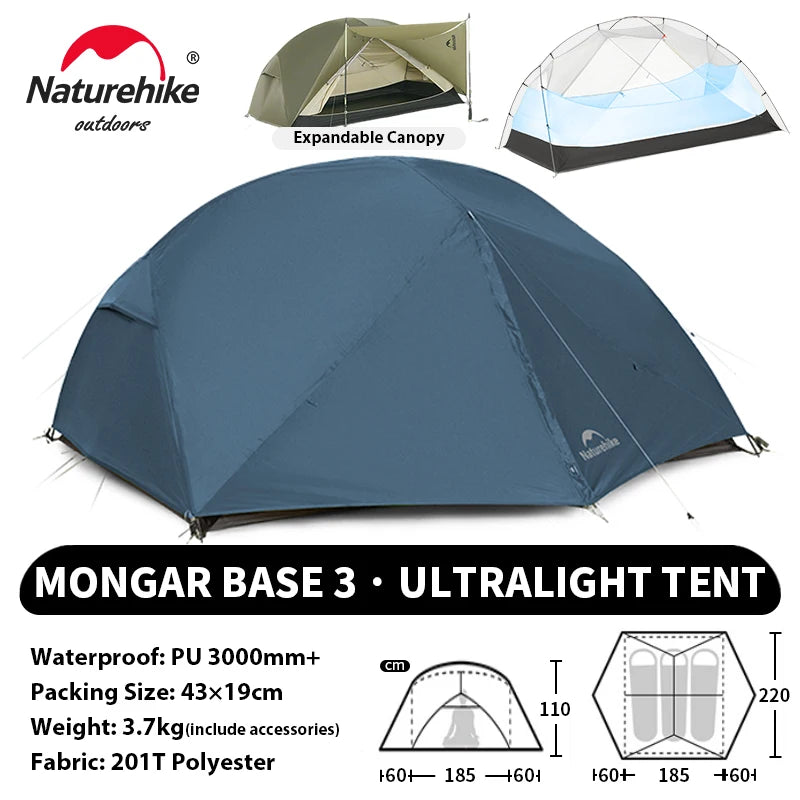 Naturehike Mongar UL PRO 2-Person Ultralight Camping Tent