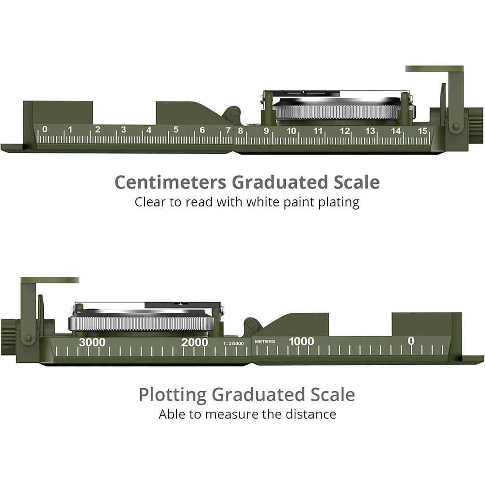 Professional Military Compass - Waterproof Metal Geological Navigation Tool