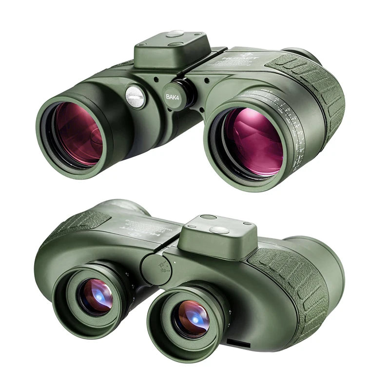 Professional Marine Binoculars 10x50 with Rangefinder & Compass - IPX7 Waterproof