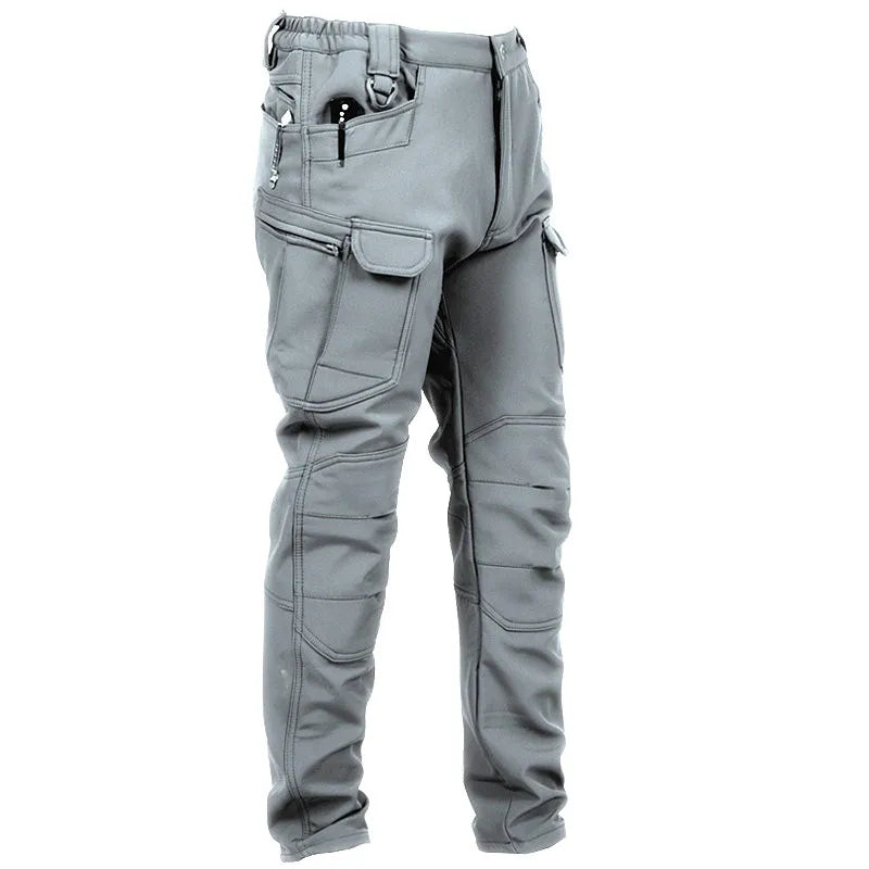 IX7 Tactical Cargo Pants - Winter Fleece Lined Multi-Pocket Waterproof Trousers