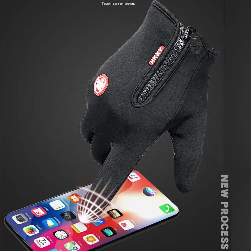 Winter Touchscreen Ski Gloves - Waterproof Thermal Fleece Lined