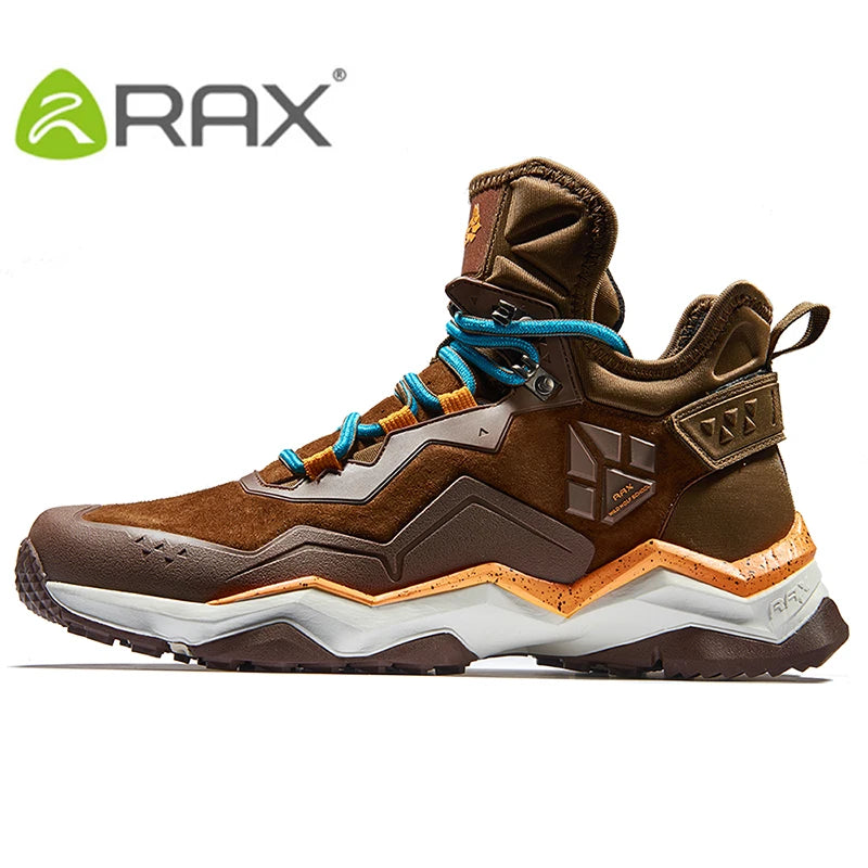 RAX Waterproof Mid-Top Hiking Boots - Men's & Women's Outdoor Trekking Shoes